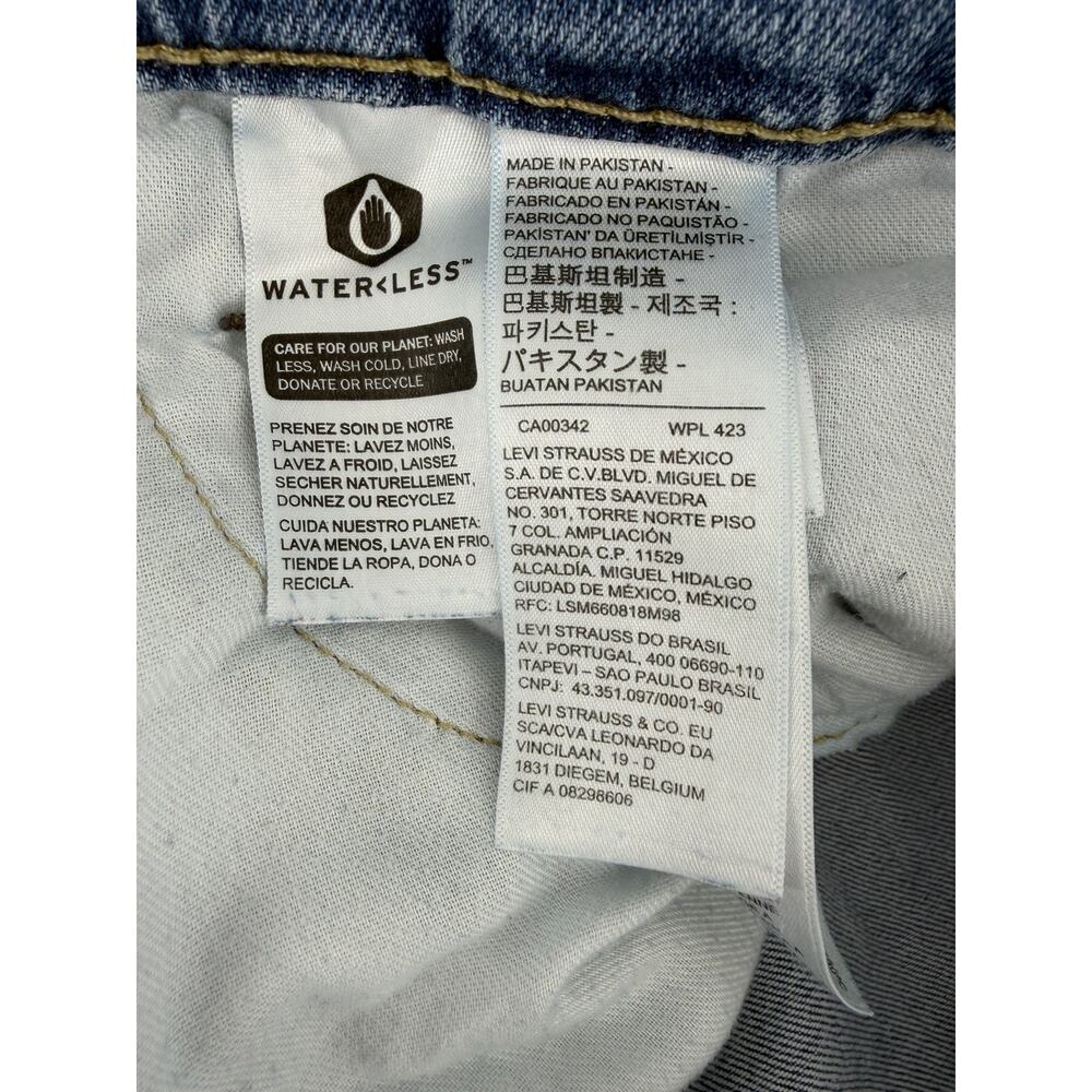 Levi's 502 Jeans Mens 44x30 Light Wash Blue Regular Denim - Picture 7 of 9